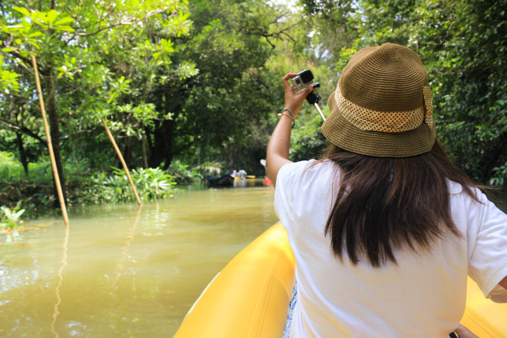 peaceful adventure tourist forest enjoyment